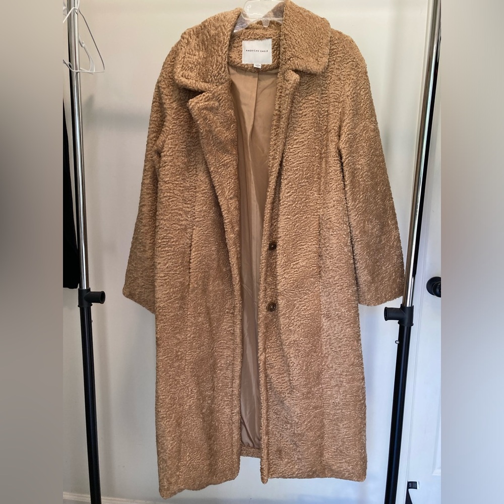 American Eagle NWOT Teddy Trench Coat Size Large